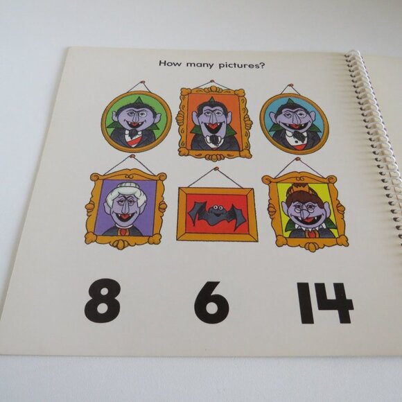 THE COUNT'S CASTLE Big Bird BEEP Book Spiral Bound 1989 MATH [BOOK ONLY] VINTAGE - Picture 6 of 9